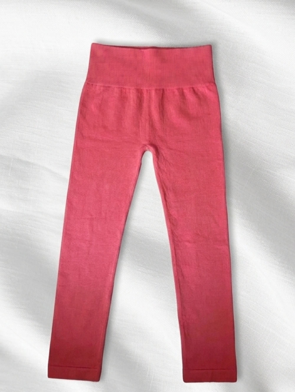 Zenana Outfitters Seamless Ribbed High-Waist Leggings in Rose